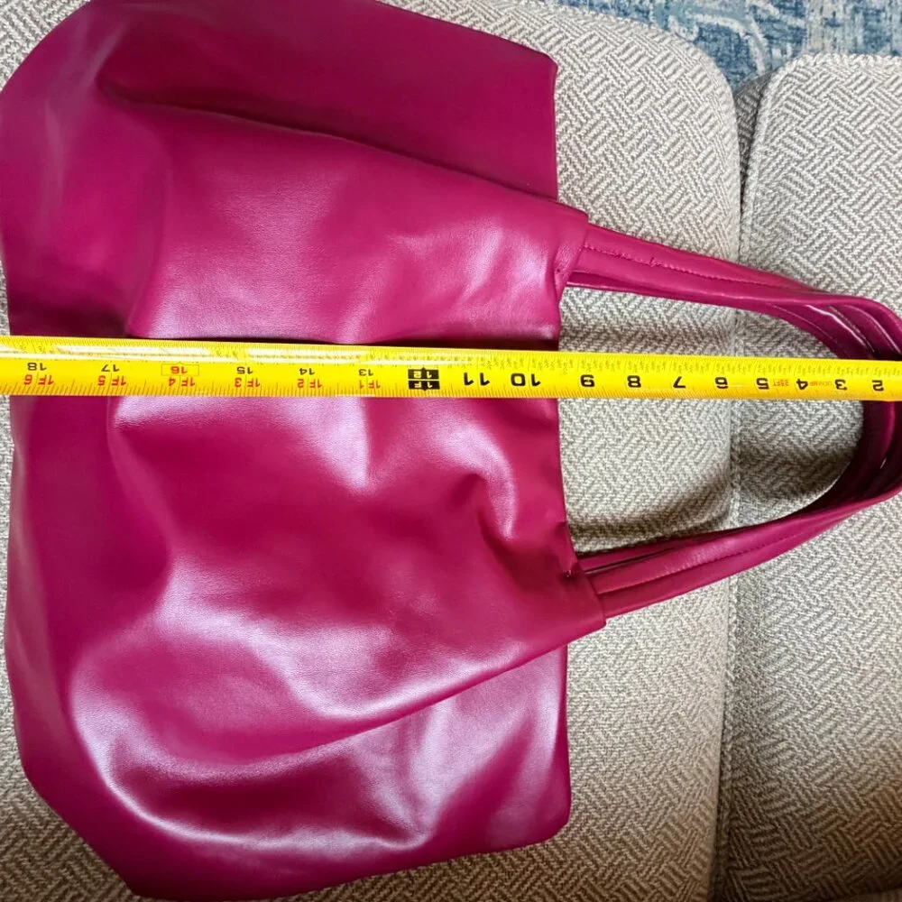Neiman Marcus Leather - like Plum Tote - Picture 7 of 8